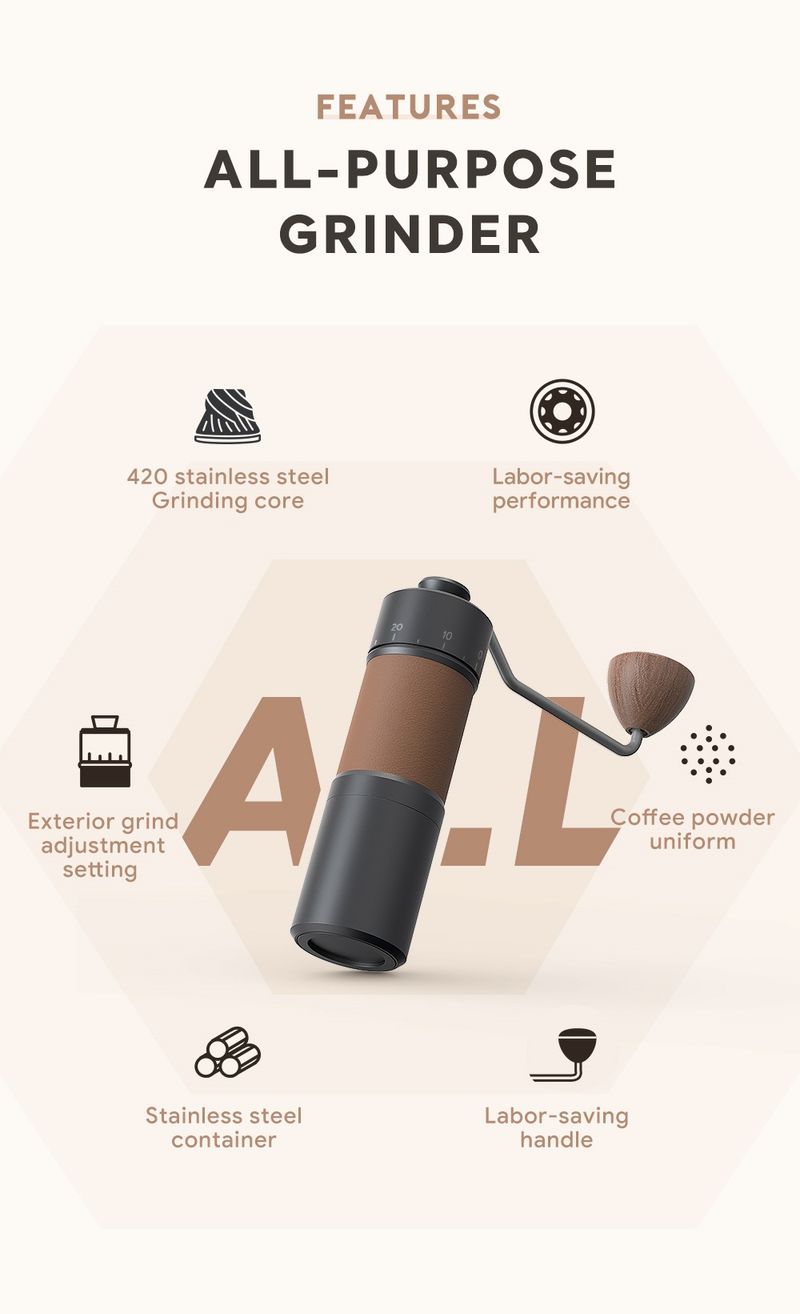New Hand Coffee Machine Portable Hand Bean Grinder Metal Grinding Heart Italian Manual Coffee Bean Grinder_voghion.com
