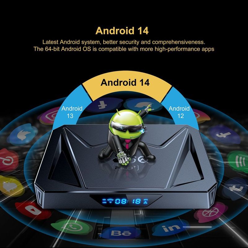 New X96QPRO+ Smart TV Box – Android 14, Allwinner H728, Gigabit LAN Media Hub_voghion.com