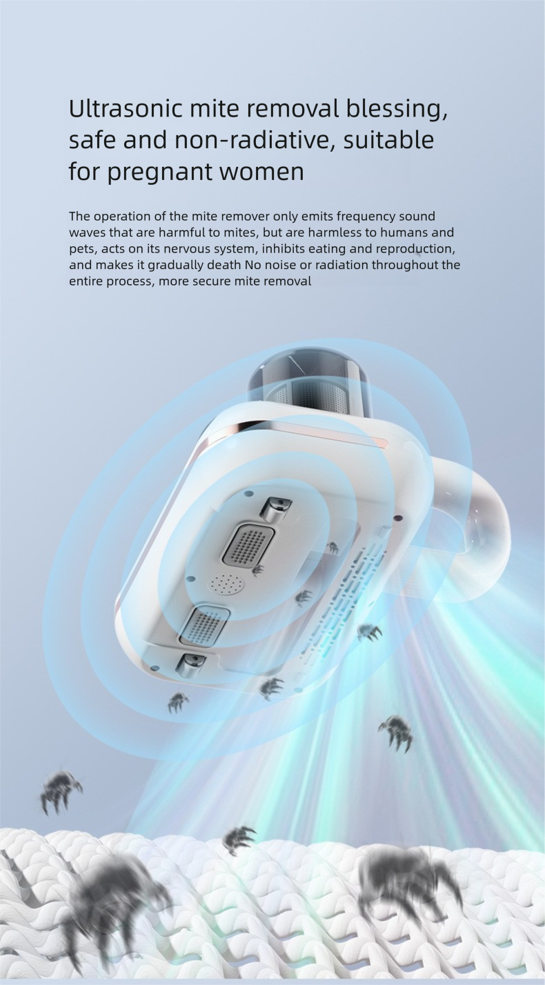 Aspirapolvere UV senza fili 2 in 1 - Aspirapolvere a forte aspirazione per la rimozione degli acari per divani letto e collettore di polvere per sterilizzazione_voghion.com