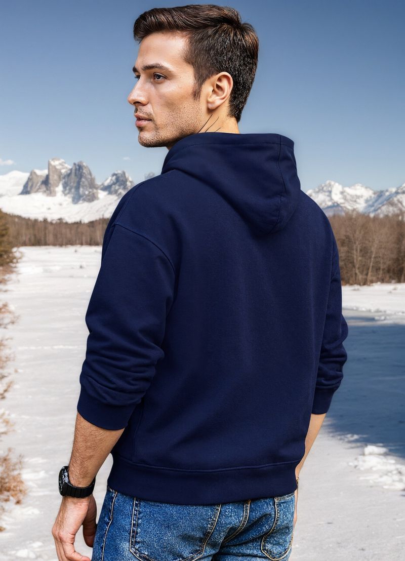 Kapuzenpullover mit Digitaldruck - Fleecegefüttert, Unisex-Pullover für die Freizeit (Schwarz, Grau, Marineblau, Beige)_voghion.com