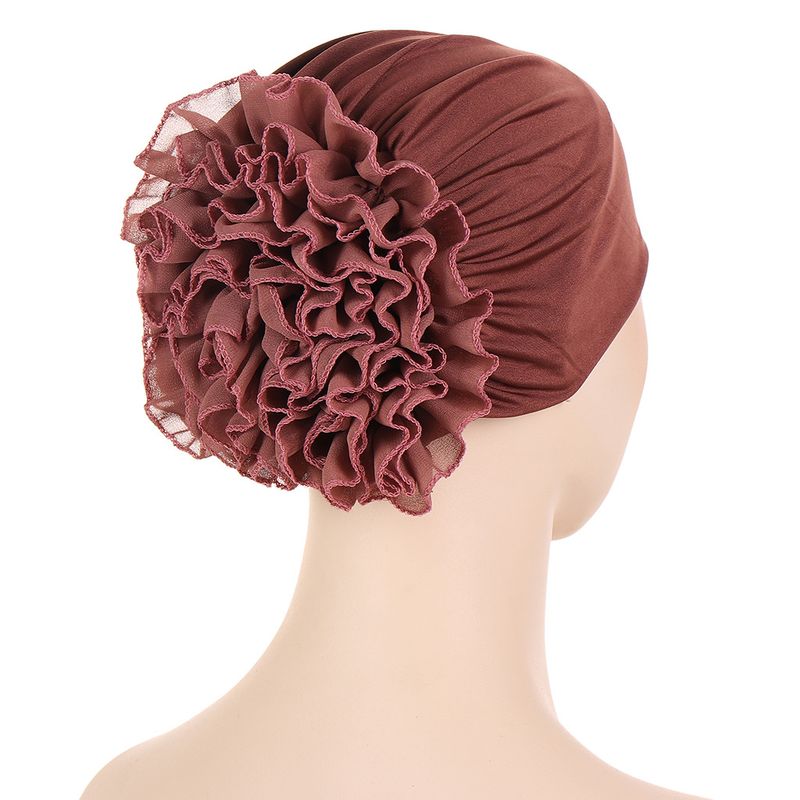 nieuwe veelkleurige plaat bloem groot en klein stuk chiffon hoed mode basis bloemhoed_voghion.com