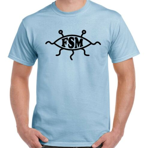 FSM T-Shirt Church Of The Flying Spaghetti Monster Mens Funny Atheist Atheism_voghion.com