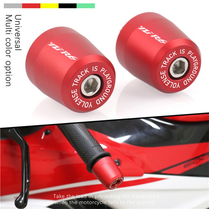 For YAMAHA YZF-R1 YZF-R3 YZF-R6 YZF-R25 R1 R3 Motorcycle Handle Bar End Handlebar Grips Ends Cap Plug Slider Counterweight Cover_voghion.com