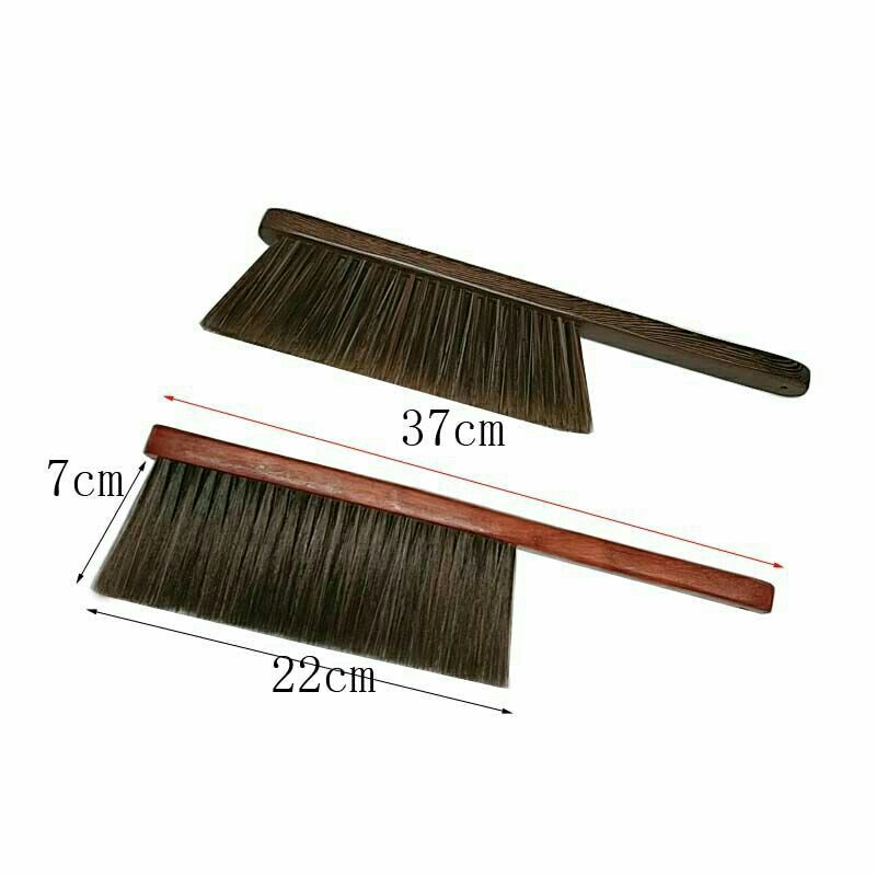 High-End Household Broom Chicken Wing Soft Bristle Solid Wood Long Handle Brush Bed Dust Removal Anti-Static_voghion.com