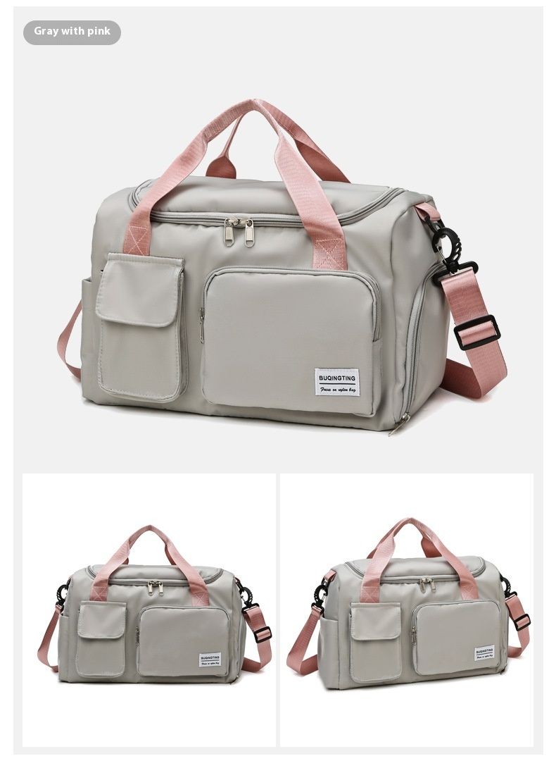 Travel with large capacity diagonal span, lightweight dry wet separation, foldable storage, fashionable fitness bag for_voghion.com