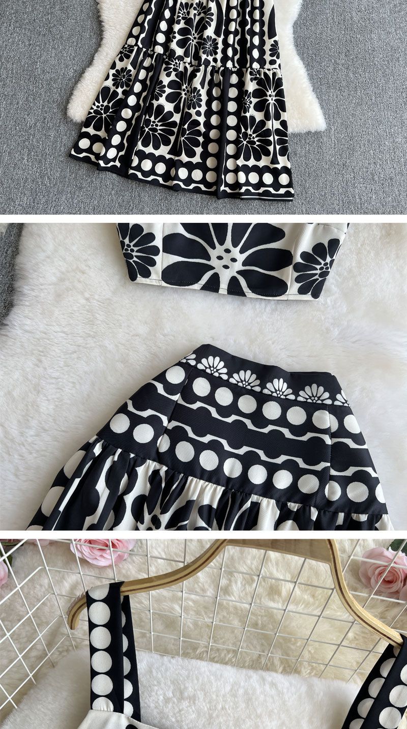 Sieviešu apģērbs Retro žakarda trikotāžas kostīms bez piedurknēm veste vidēja garuma svārki augstas klases dāmu divdaļīgs kostīms_voghion.com