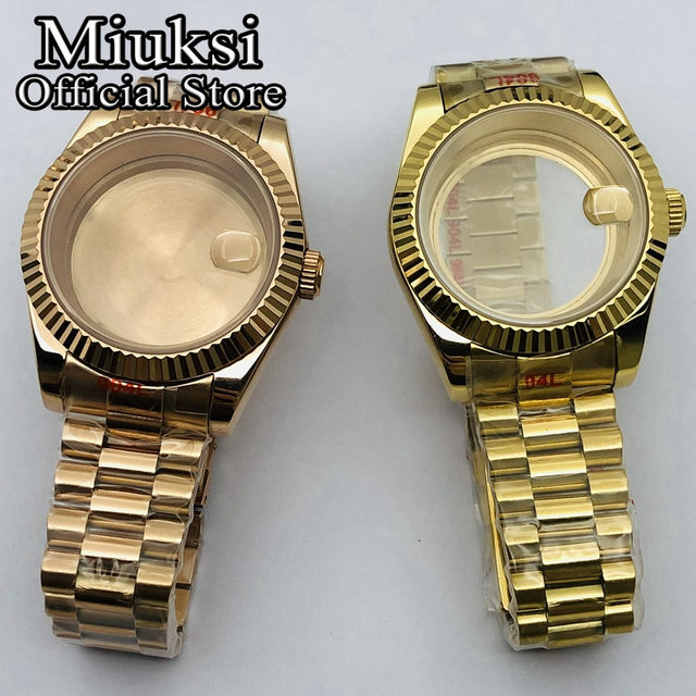 Miuksi 36mm/40mm sterile watch case sapphire glass fit NH35 NH36 NH34 ETA2824 2836 Miyota8215 PT5000 DG2813 3804 movement_voghion.com