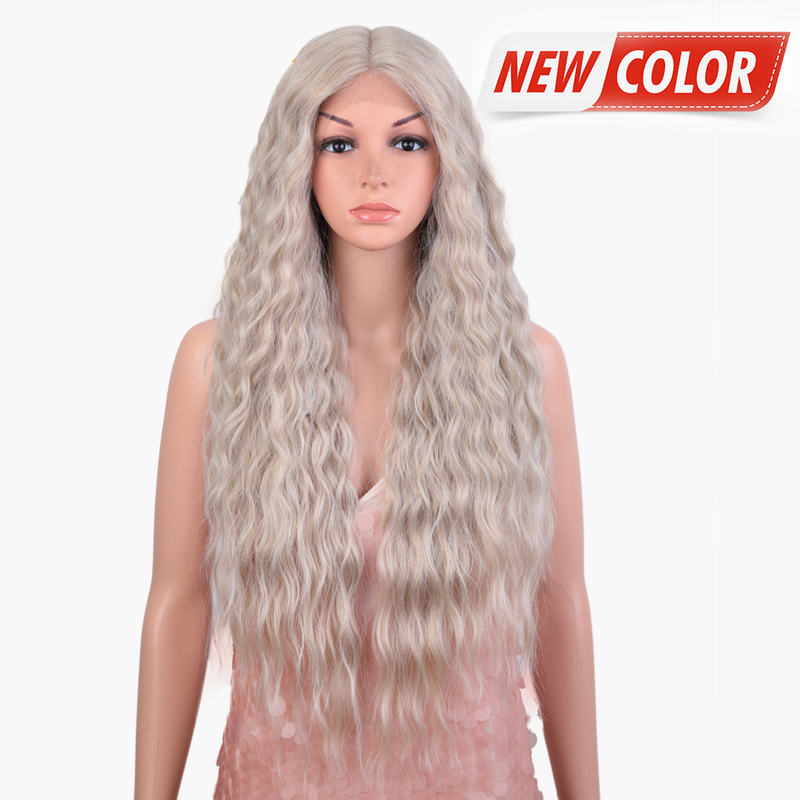 Vordere Spitzenperücke Rebecca-Perücke weibliches gewelltes langes lockiges Haar Chemiefaser-Kopfbedeckung explosive Perücke Kopfbedeckungsperücke_voghion.com