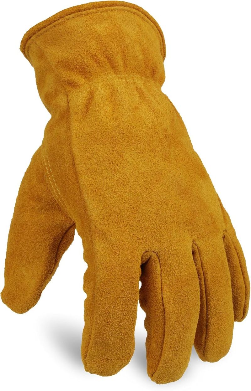 Work Gloves Winter Insulated Snow Cold Proof Leather Glove Thick Thermal Imitation Lambswool Extra Grip Flexible Warm For Working In Cold Weather_voghion.com