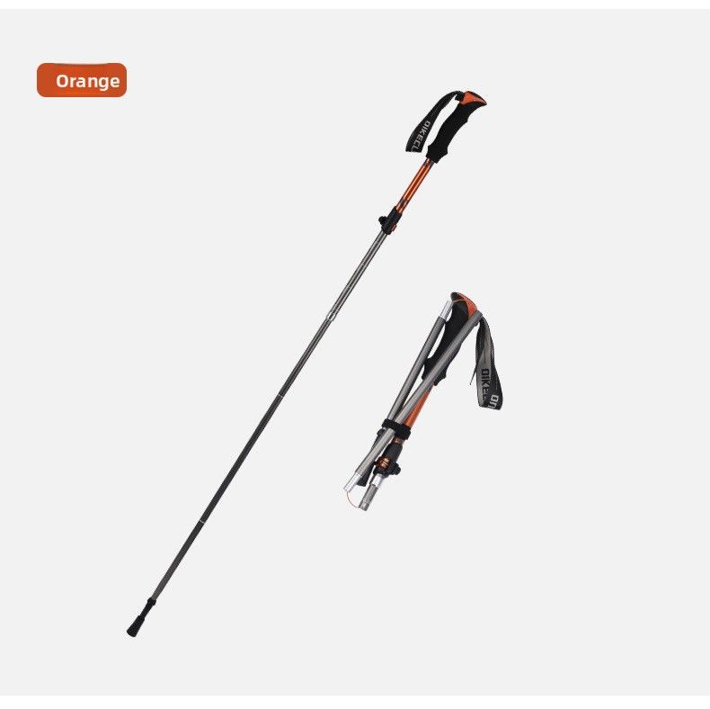 Wandering Time Trekking Walking Stick Professional Outdoor Climbing Hiking Cane Unisex Telescopic Five-Section Pole_voghion.com