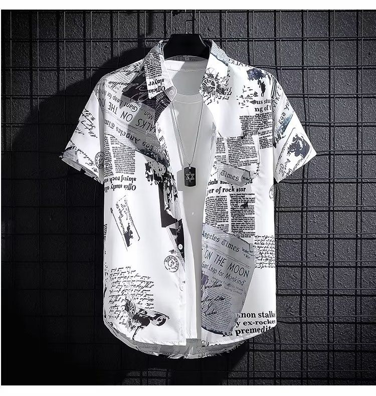 Abbigliamento da uomo, camicia da uomo in seta ghiacciata traspirante, estiva, alla moda, di alta qualità, con stampa a mezza manica, da 1 pollice_voghion.com
