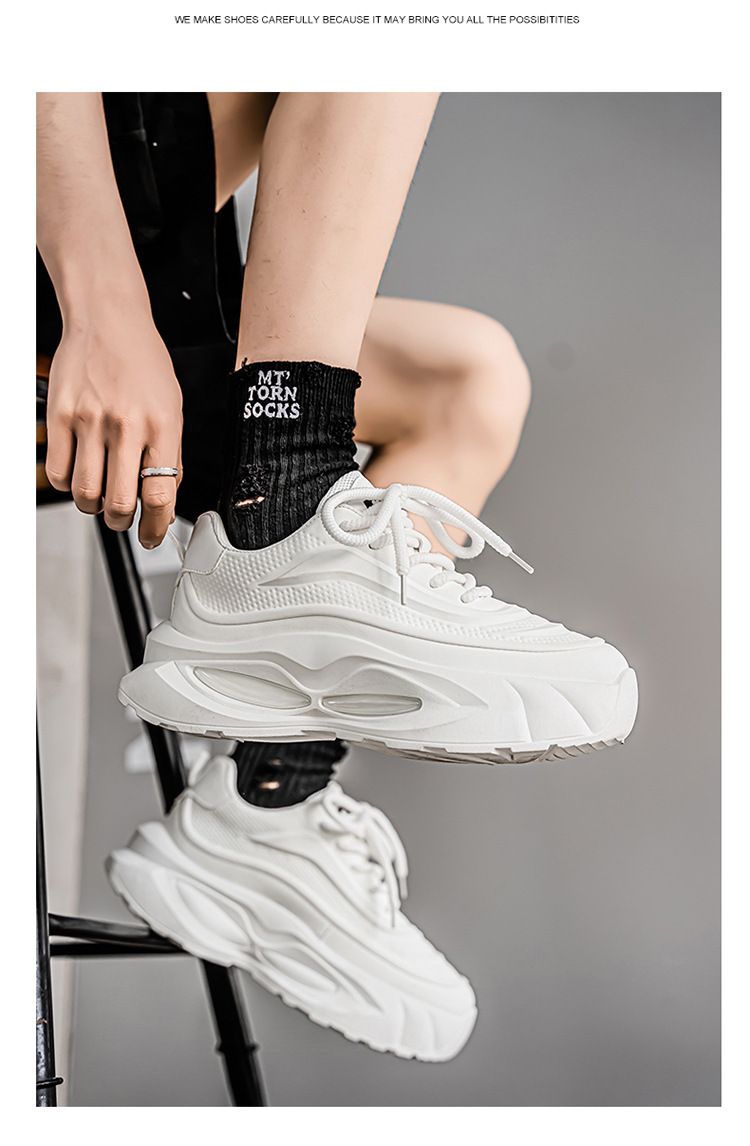 Baskets mode homme - Chaussures légères et antidérapantes pour papa, idéales pour la course à pied et les loisirs. Doublure en maille respirante, semelle épaisse et confortable._voghion.com