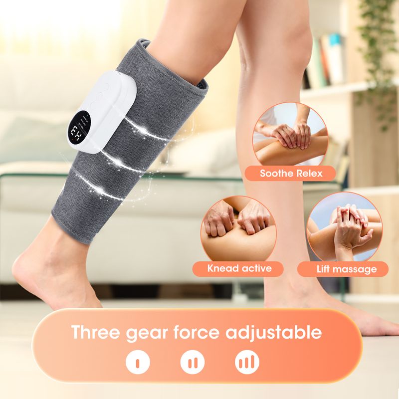 Masajeador de pantorrillas con presión de aire de 360°, máquina de masaje de cobertura completa, 3 modos de relajación muscular para pies y piernas, promueve la circulación sanguínea._voghion.com