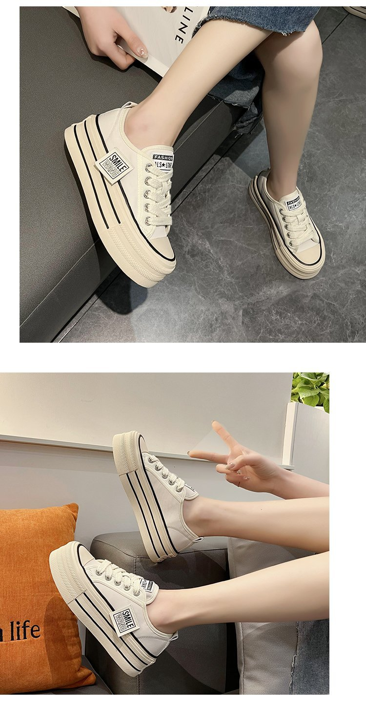 Europäische Waren Kleine lässige Segeltuchschuhe mit dicken Sohlen Damen dünner Gürtel erhöhte Papa-Schuhe Damen-All-Match-rutschfeste Plateauschuhe_voghion.com