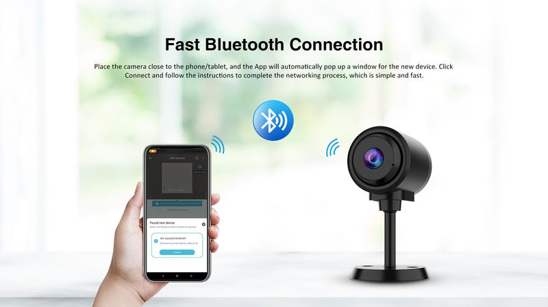 Telecamera di sicurezza wireless HD 1080P - Visione notturna intelligente, sorveglianza Wi-Fi per interni/esterni_voghion.com