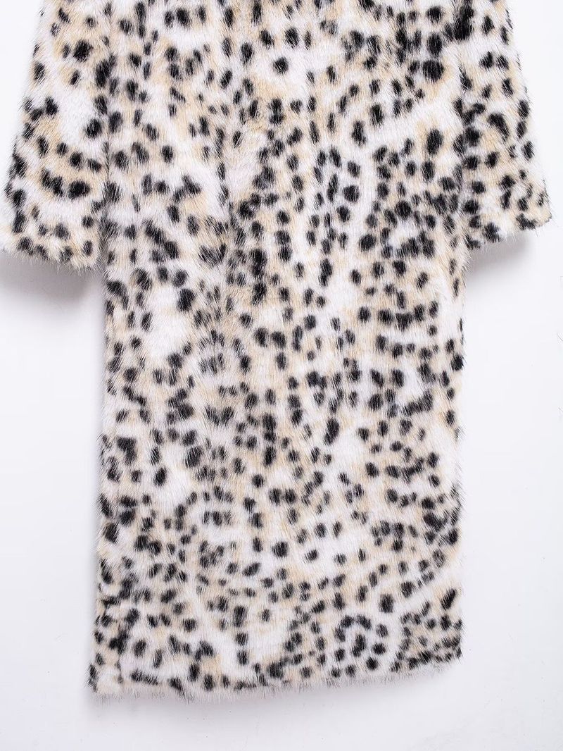 Damen Kunstpelzmantel mit Leopardenmuster, verdickte warme Langarm-Übergrößejacke für den Winter, Streetwear-Mode_voghion.com