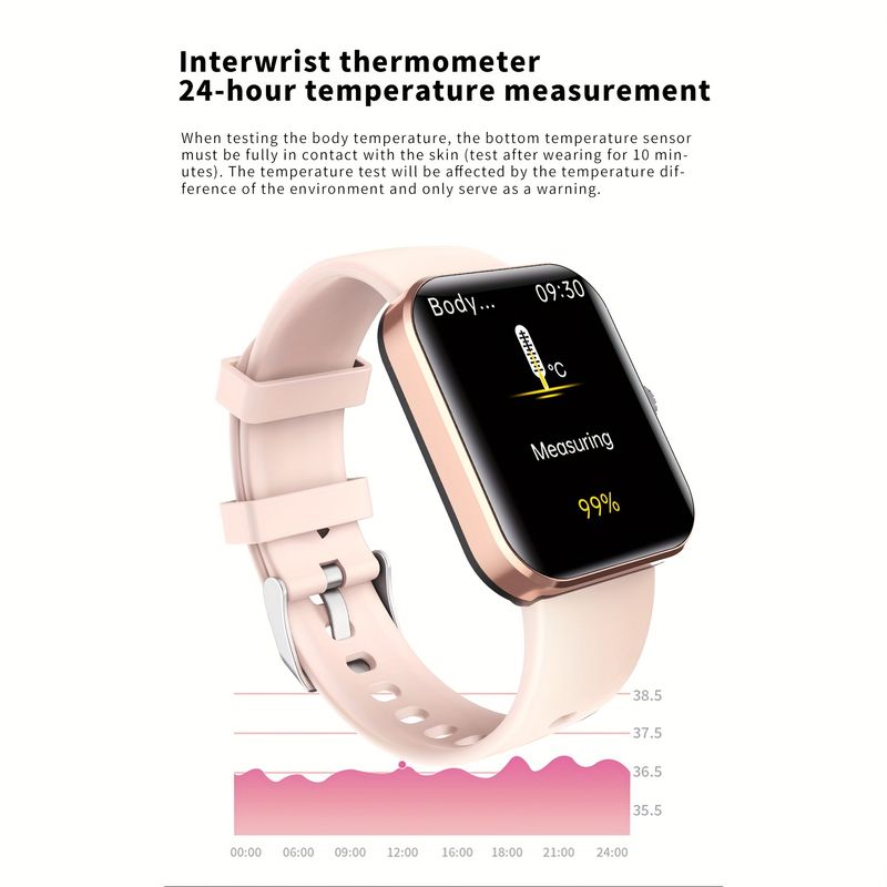 Blood Glucose Monitoring Smartwatch - Fitness Tracker With Blood Pressure, Blood Oxygen Tracking - Heart Rate Monitor | Calorie Step Counte_voghion.com