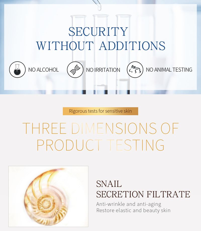 Siero Laike Gold Foil Snail Essence 17ml Prodotti idratanti per la cura della pelle Confezione inglese_voghion.com