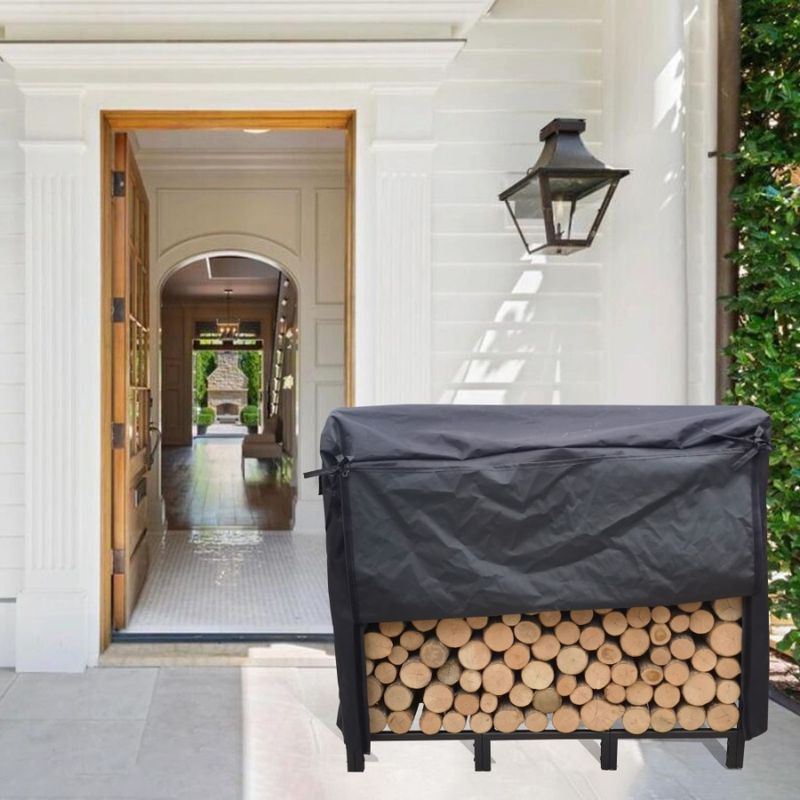 For Wood Duty Artibear Organize Outdoor Fireplace Metal Logs Firewood Rack Stacker Pile Heavy Stand Holder 4.1ft Indoor Storage_voghion.com