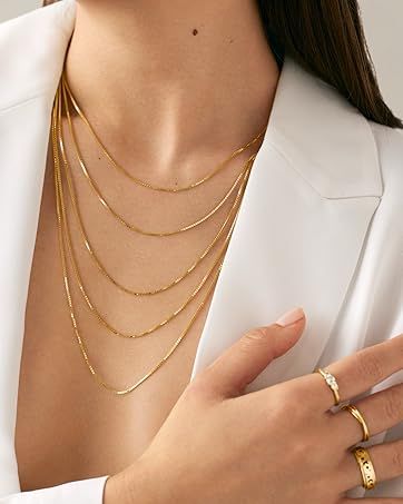 Aurora Atelier Bracciale a catena con cinturino impermeabile placcato oro 14K per donna | Bracciale a maglie grosse in acciaio inossidabile con metalli misti bicolore_voghion.com