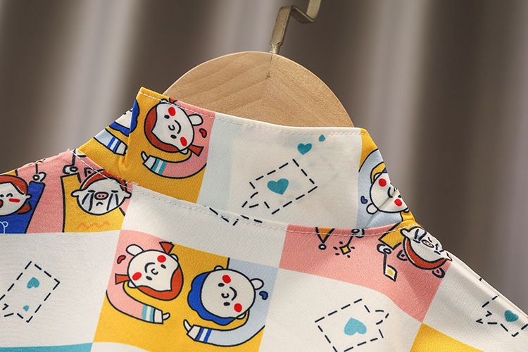 2024 Summer New Polo Neck Shirt Short sleeved Set, Boys' Casual Cowboy Shorts Two Piece Set_voghion.com