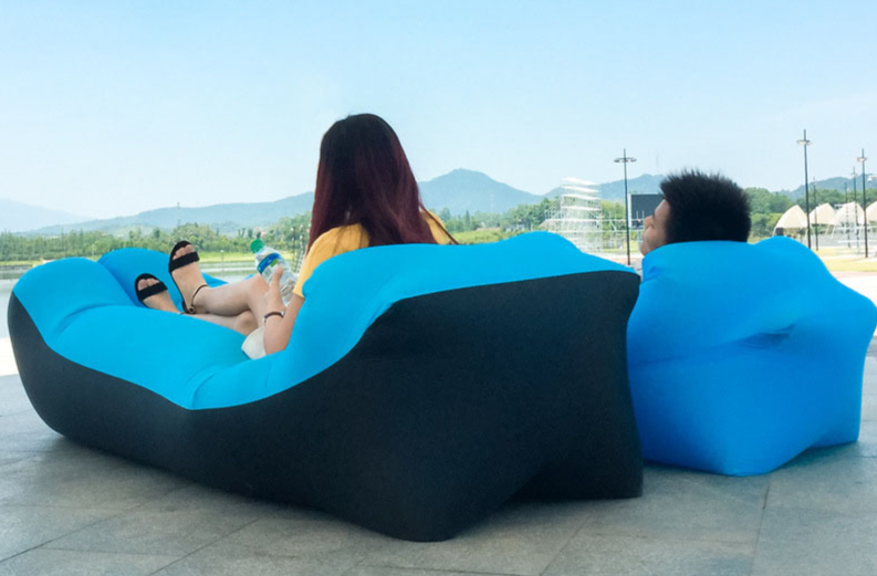 New Inflatable Sofa Outdoor Music Festival Portable Cushion Camping Lazy Lunch Break Beach Air Bed_voghion.com