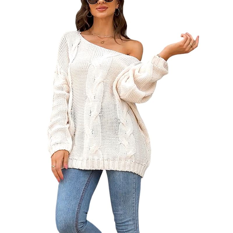 Lockerer Strickpullover mit V-Ausschnitt und Thousand Bird Grid-Muster, ärmellose Weste_voghion.com