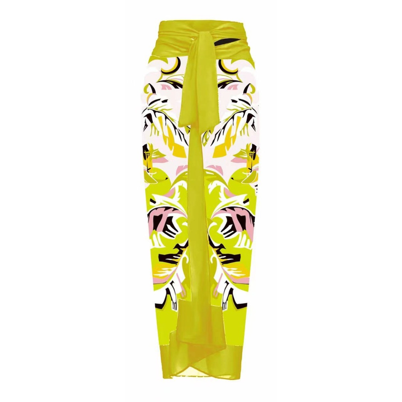 One Piece Swimsuit Female 3D Large Flower Decoration Print Swimsuit Suit Female Cross Border 2529_voghion.com