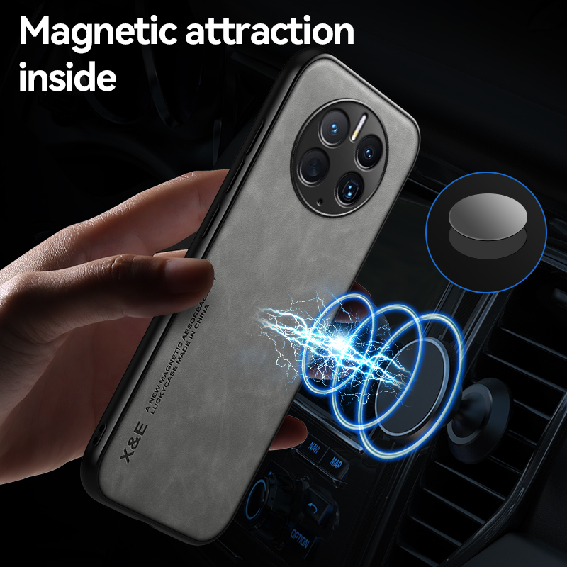 Za Huawei Mate 50 Pro futrola luksuzna kožna magnetska futrola za auto s postoljem za Huawei Mate 50 DCO-LX9 50Pro_voghion.com