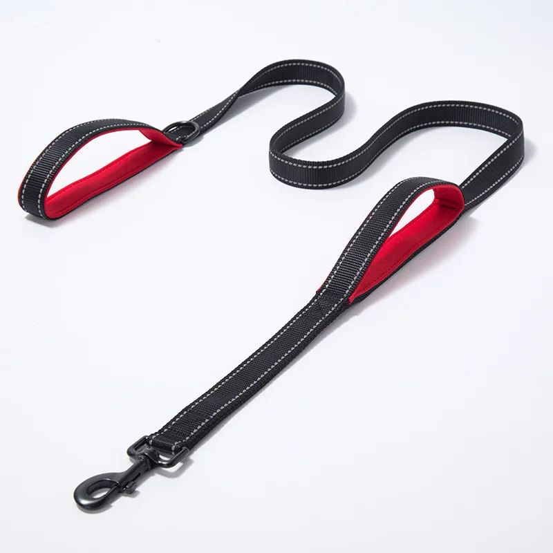 Layer Explosion-Proof Rope Large Reflective Woven Double Handle Dog Leash Anti-Escape Rotating Traction Belt_voghion.com