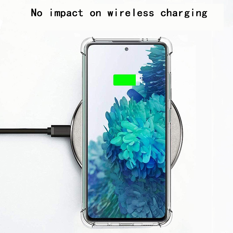 Triecienizturīgs silikona vāciņš caurspīdīgam telefonam Samsung Galaxy A04E A13 A14 A12 A52s A53 A30 A32 A22 A23 A24 A34 A42 A54 A51 A70 A71 A73 A82 A91 M33 M53 M51_voghion.com