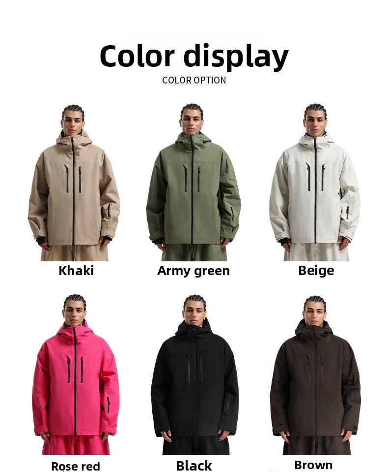 New Men Jacket Snowboard Windproof Waterproof Breathable Loose Zipper American Professional Ski Suit Ladies_voghion.com
