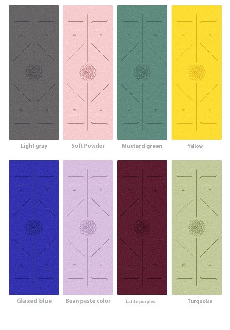 Tappetino da yoga pieghevole portatile in PU resistente all'usura, in gomma naturale ultrasottile da 1,5 mm, satinato e ad alta resistenza_voghion.com