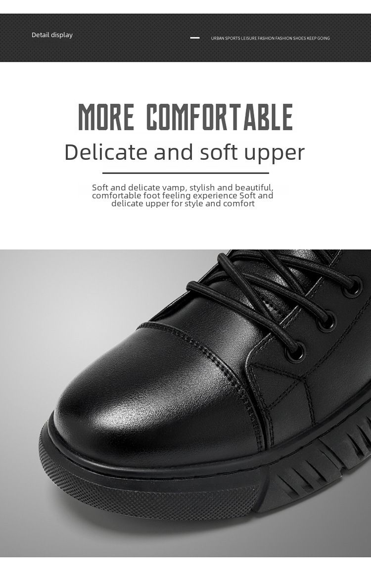 Men's Shoes New British Casual Martin Boots Men's Solid Color Boots Factory Direct Wholesale Live Broadcast_voghion.com