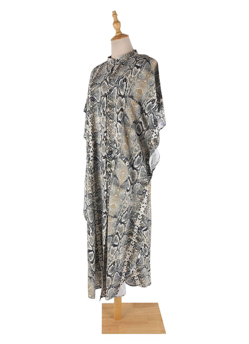 Resort Kimono Cover-Up – 292GSM Stretchy Beach Tunic With 4-Way Elasticity, UPF 50+ Sun Protection For Swimsuits (One Size, Polyester)_voghion.com