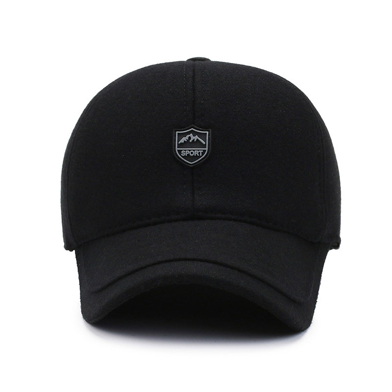 Cappello da uomo autunno e inverno più cappello da uomo vecchio all'aperto ispessito in velluto moda semplice protezione per le orecchie a prova di freddo berretto da baseball di mezza età e anziani_voghion.com