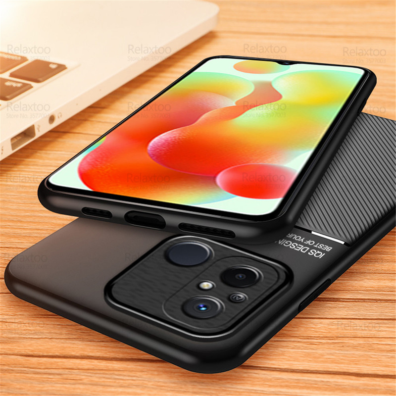 Auto Magnéitesch Halter Réckhülle Fir Xiaomi Redmi 12C 4G Kamera Schutzhülle RedmI12C Redmy 12C 12 C C12 Silikon Bumper Fundas_voghion.com