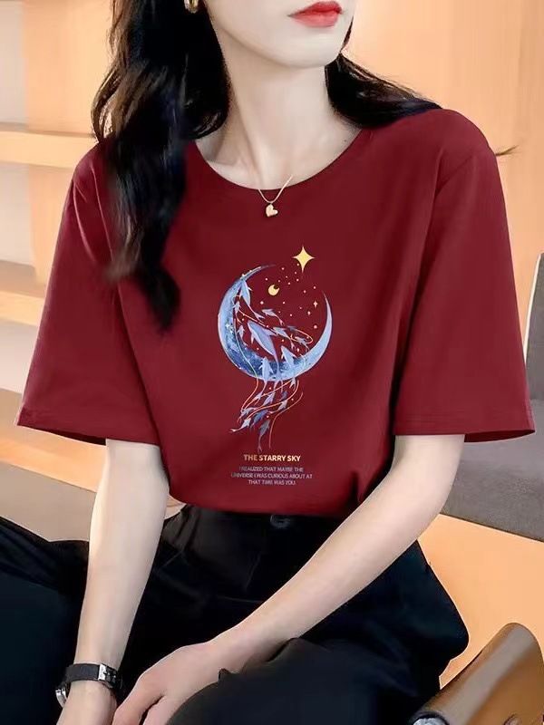Loose Cotton Short Sleeved T-shirt For Women's Summer Wear, New Beautiful And Chic Top, Niche Design Sense, Popular_voghion.com