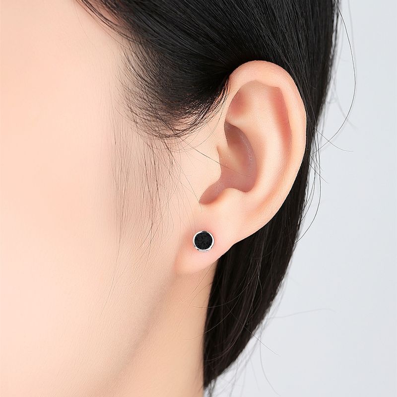 Brincos de diamante único incrustado, banhados a platina, ouro branco, ouro verdadeiro, moissanite, brincos femininos de quilates, zircônia simulada_voghion.com