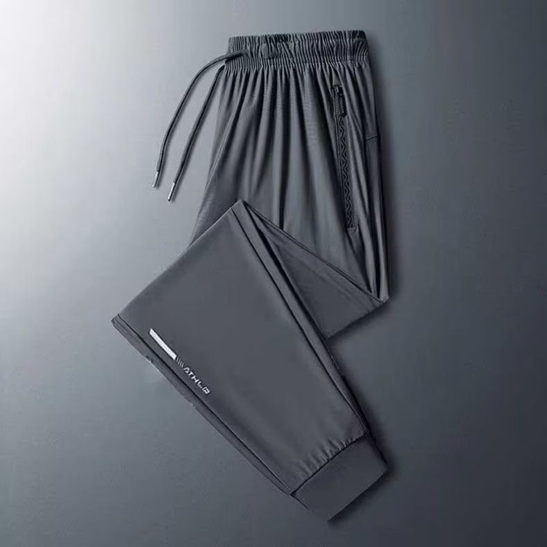Porter un chantier de construction résistant à l'usure et aux taches Ice Silk grande taille pantalon de sport ample décontracté été pantalon long mince à séchage rapide_voghion.com