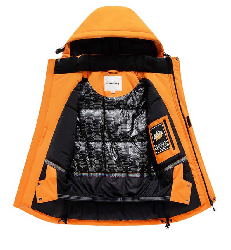 Conjunto de traje de invierno para niños, cálido, impermeable, resistente al viento, profesional, de una pieza, para niñas_voghion.com