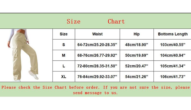 hot selling Fashion Multi Pocket Y2K Cargo Women's Casual Versatile Streetwear Baggy Pants Loose Elastic Waist Solid Colour Trousers_voghion.com