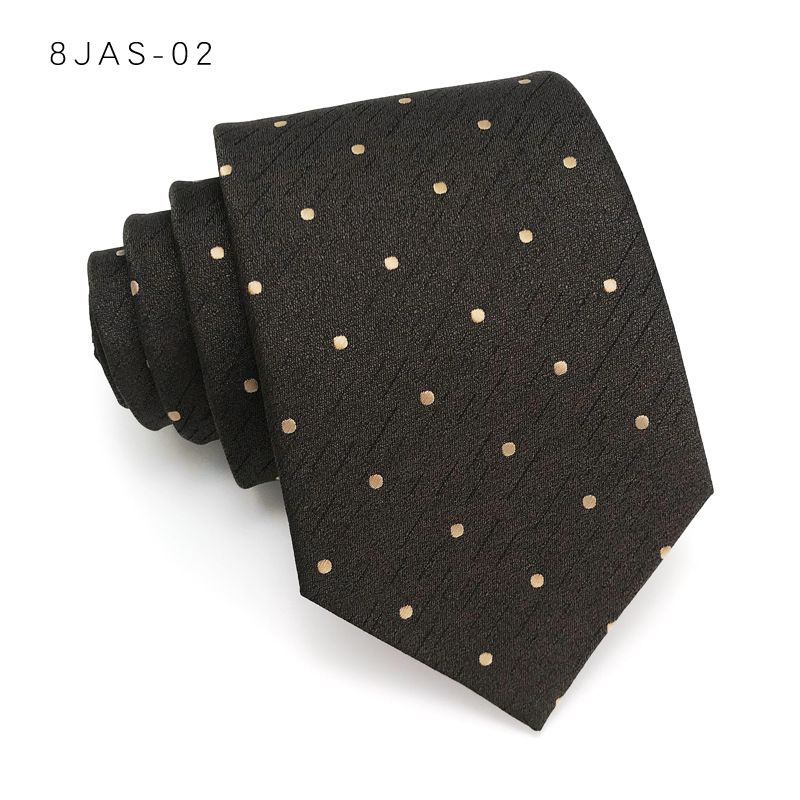 Stropdas heren herfst- en winterformeel zakelijk overhemd champagne koffie bruin kastanje donkere kleur werkpersoneel met de hand bedrukt 8CM_voghion.com