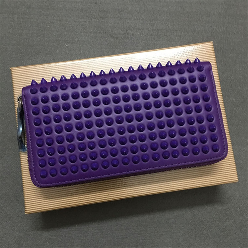 2022 neue Marke Design Punk Lange Zipper Niet Brieftasche Top Qualität Männer Frauen PU Leder Geldbörse_voghion.com