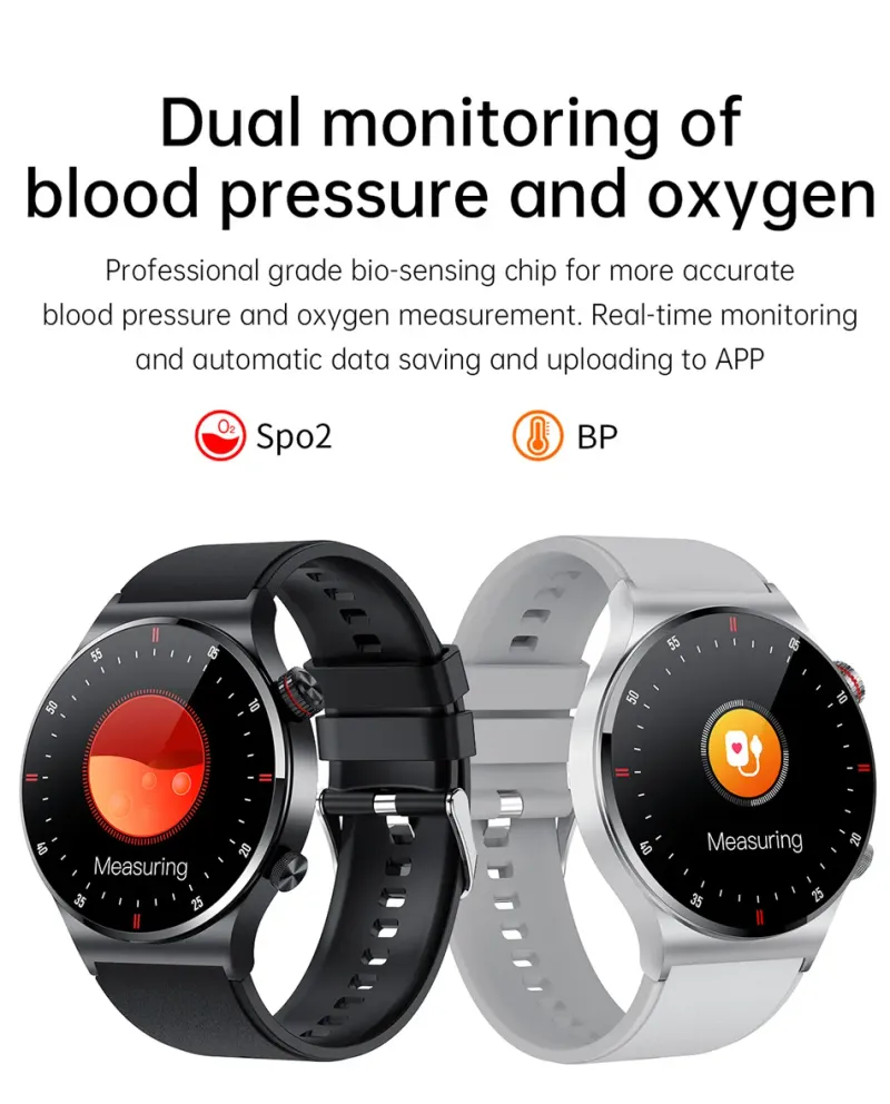 2025 Heart Rate Smart Watches Sports Pressure GPS Waterproof Smartwatch Large HD Screen Bracelet ECG Blood Oxygen_voghion.com