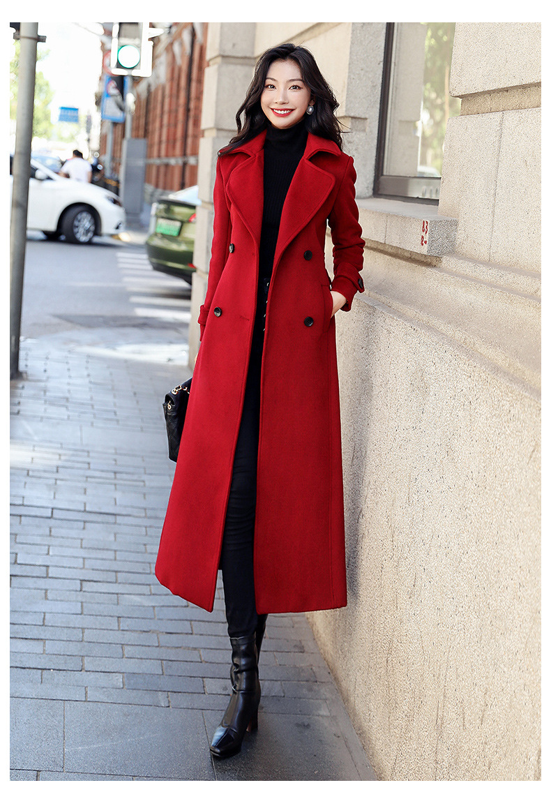 Abrigo de invierno cálido para mujer, chaqueta de longitud media, abrigo grueso con doble botonadura_voghion.com