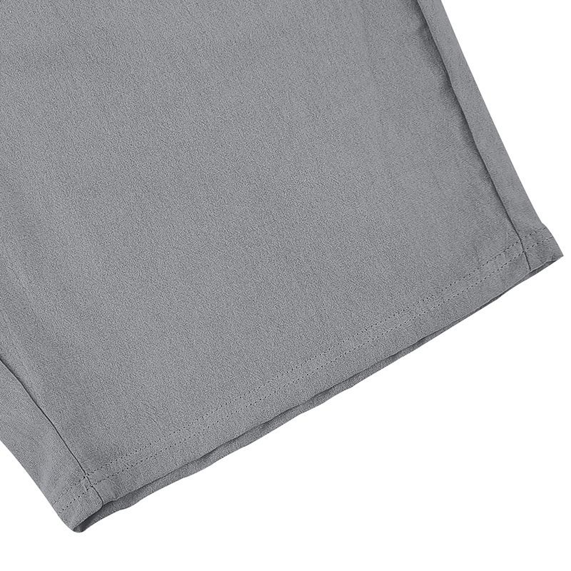Camicia da spiaggia a maniche lunghe, semplice, traspirante, in lino, casual e ampia, da uomo, stile hawaiano, stile transfrontaliero americano._voghion.com