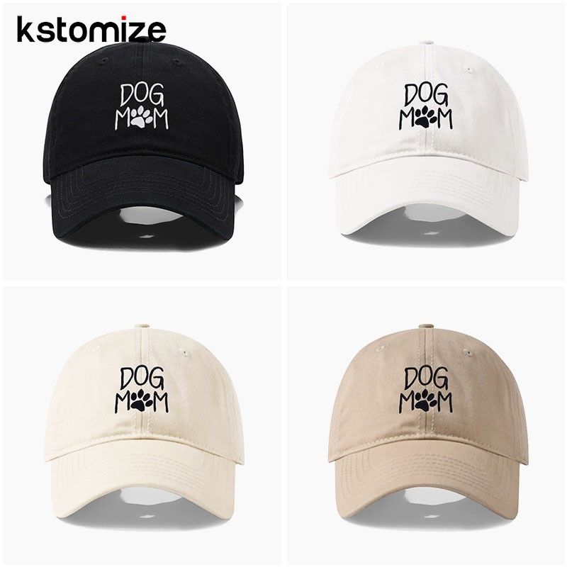 Vintage lavado algodão cão mãe bordado beisebol para homens mulheres pai chapéu bonés de golfe snapback boné dropshipping_voghion.com