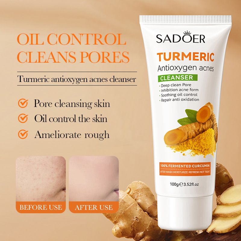 SADOER Turmeric Anti Oxygen Acne Mild Pore Cleansing Milk_voghion.com