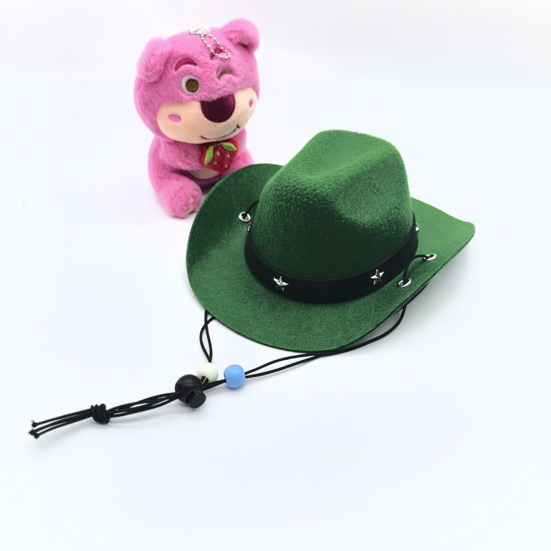 Ensemble de vêtements de cowboy et bavoir pour chien et chat de style western, chapeau à mentonnière pour animal de compagnie_voghion.com